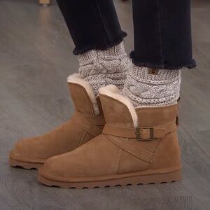 BearPaw Tan Knit Socks